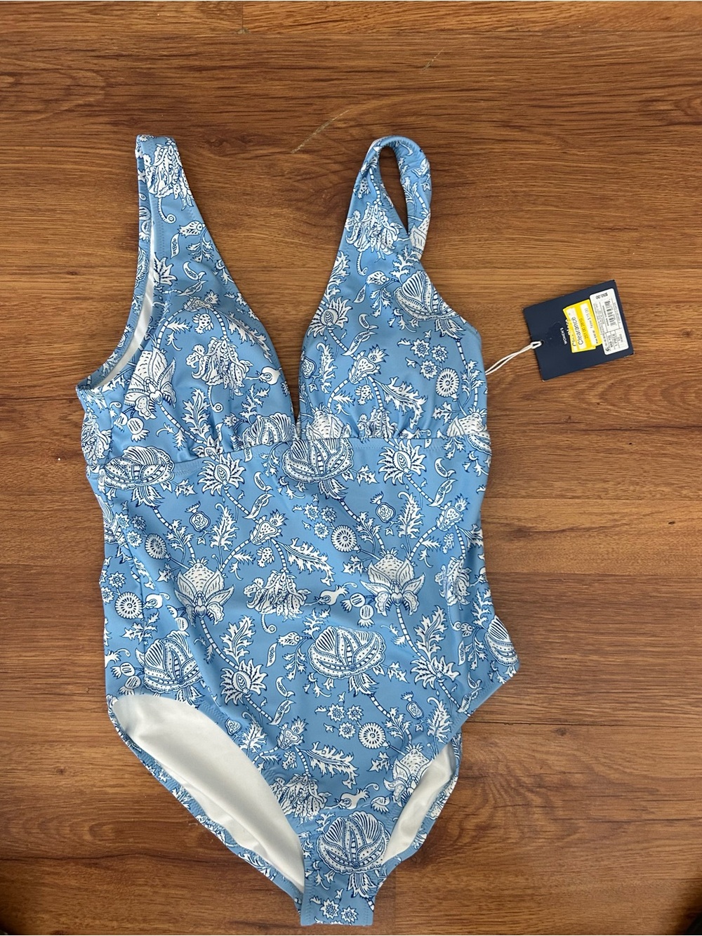 Roller Rabbit Light Blue and White Floral One piece